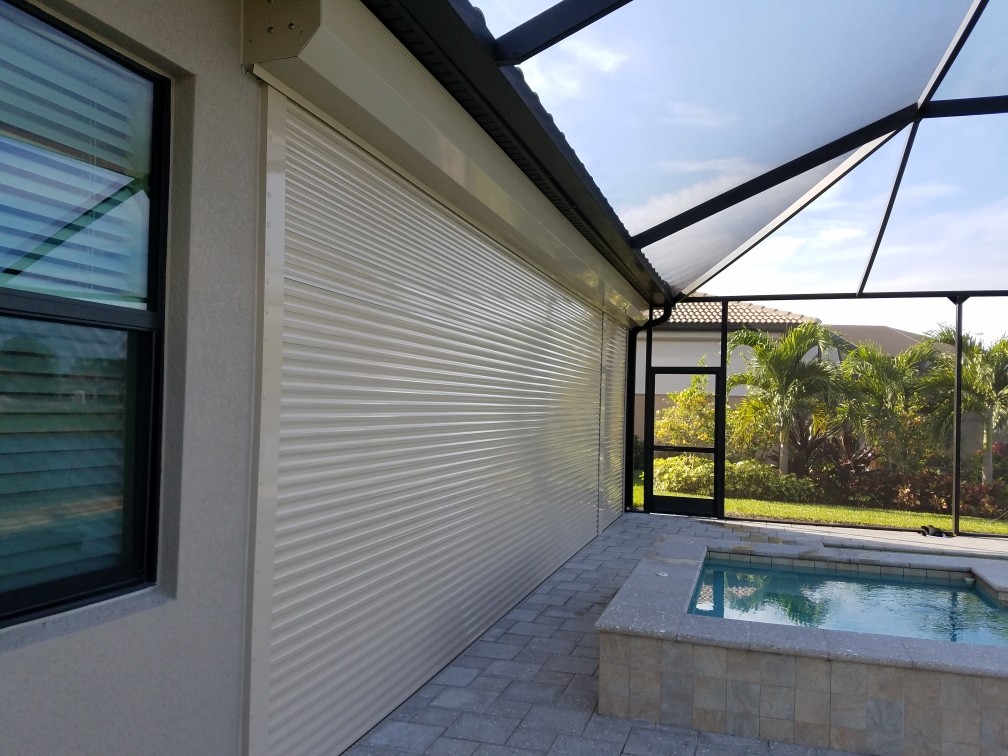 Hurricane shutter protection on a Southwest Florida home