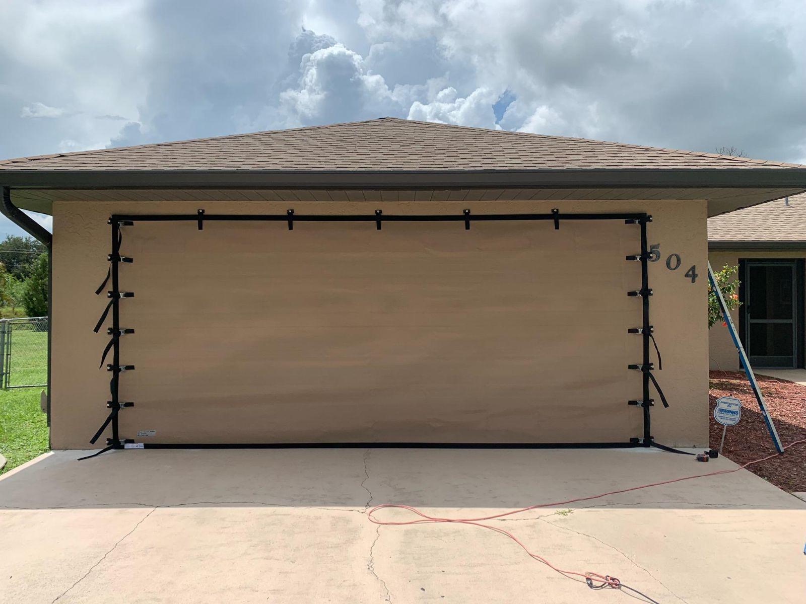 Hurricane shutter work at a Southwest Florida property