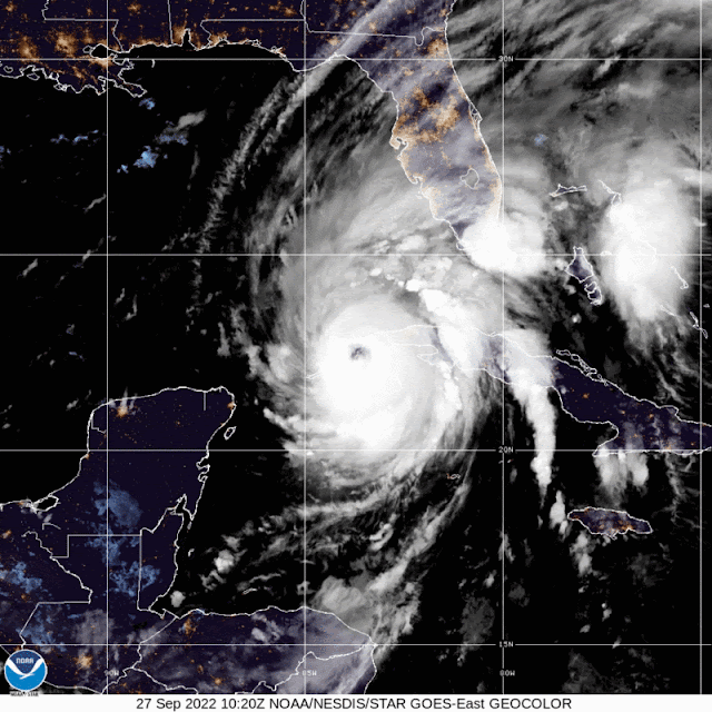 Hurricane Ian approaching Southwest Florida